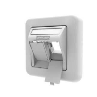 Shutter Faceplate 50x50mm 2P WT