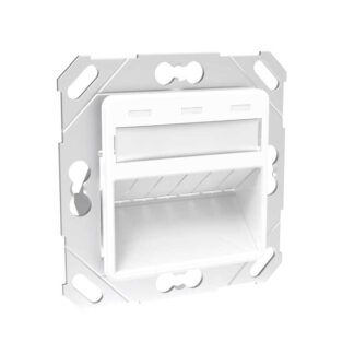 3-v Inbouwunit SL met afdek 50x50 Wit