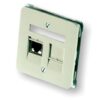 Inbouwunit DIN 2xRJ45 Creme, leeg